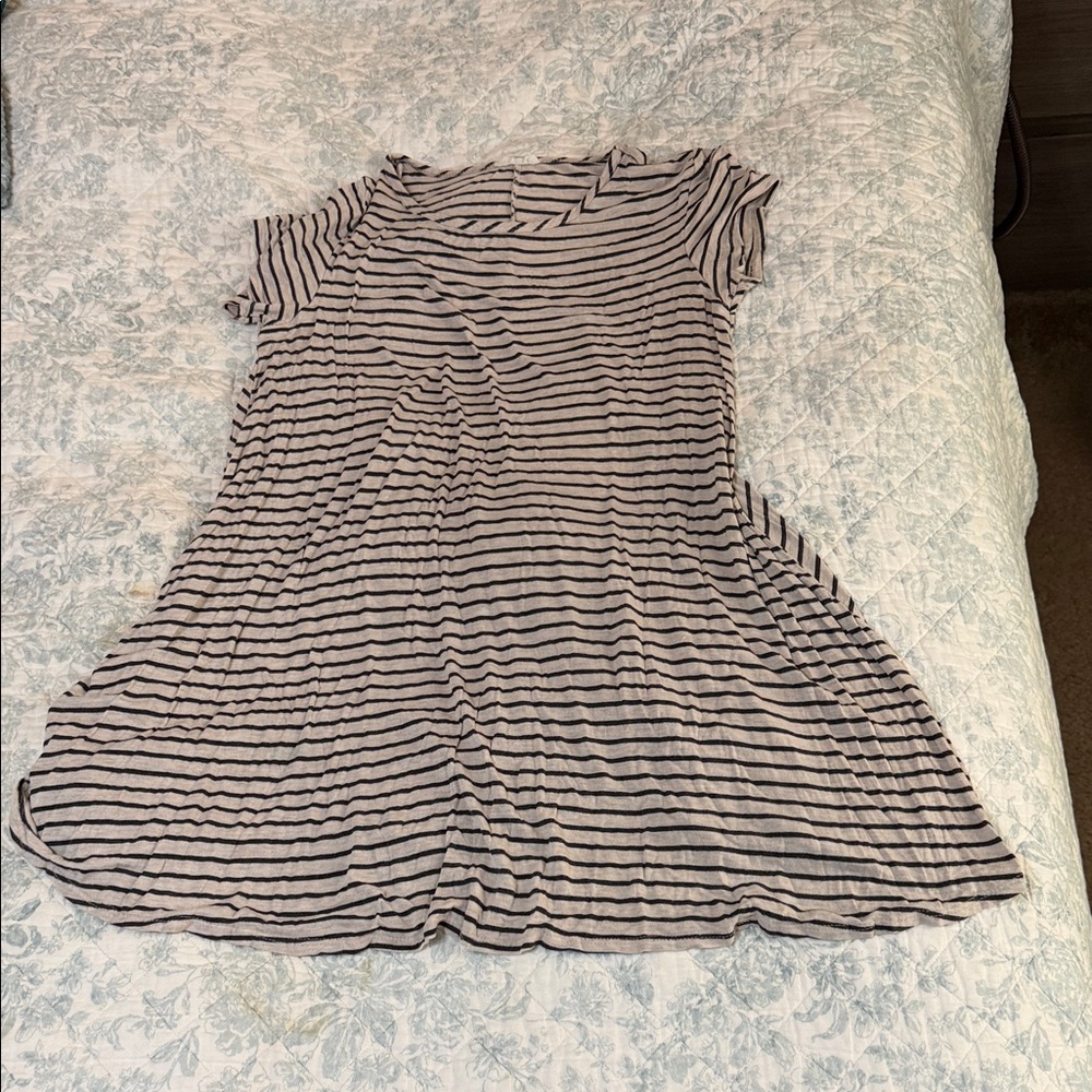 Striped Black and White Women's Dress